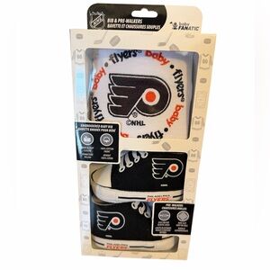 NEW NHL Philadelphia Flyers Baby Bib and Pre-Walkers Set